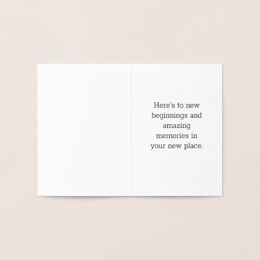 Welkom Home Custom Real Estate Gold Foil Kaart (Binnen)