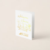 Welkom Home Custom Real Estate Gold Foil Kaart (Voorkant)