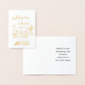Welkom Home Custom Real Estate Gold Foil Kaart (Display)