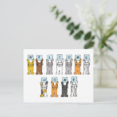 Welkom Home Cute Cartoon Cats Briefkaart (Staand voorkant)