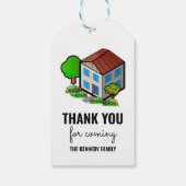 Welkom Home Dank u Housewarming Party Favors Cadeaulabel (Achterkant)