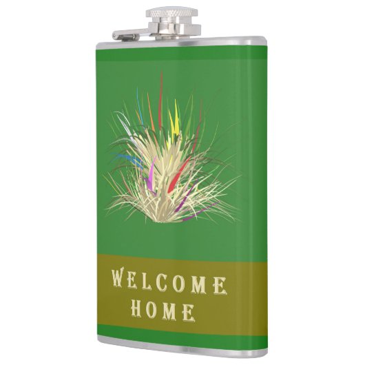 WELKOM HOME DESIGN AARDE KLEUREN TWEETONIG GROEN HEUPFLES (Links)