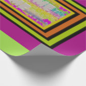 Welkom Home Design paarse Groen Rood Borded Lat Cadeaupapier (Hoek)