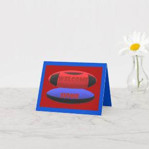 Welkom Home Design Rood marineblauw met tekstwoord Kaart
