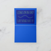 Welkom Home Design Rood marineblauw met tekstwoord Kaart (Binnen)