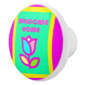 WELKOM HOME EXTRA BRIGHT FLOWER DESIGN CERAMIC K KERAMISCHE KNOP (Rechts)