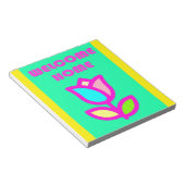 WELKOM HOME EXTRA BRIGHT FLOWER DESIGN NOTITIEBLOK (Schuin)