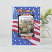 Welkom Home Feestuitnodiging Militair Kaart (Staand voorkant)