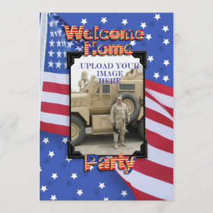 Welkom Home Feestuitnodiging Militair Kaart
