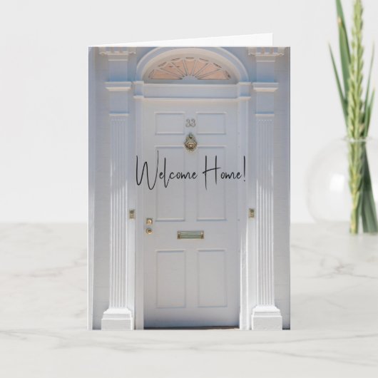 Welkom Home Folded Wenskaart Kaart (Voorkant)