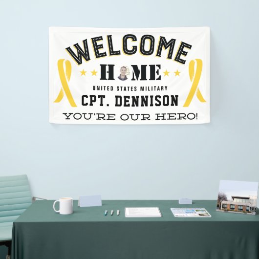 Welkom Home Geel lint Implementatie Spandoek (Beurs)