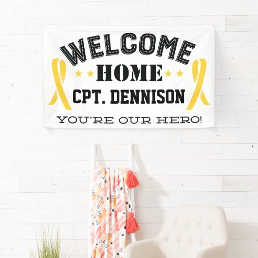 Welkom Home Geel lint Implementatie Spandoek (Insitu)