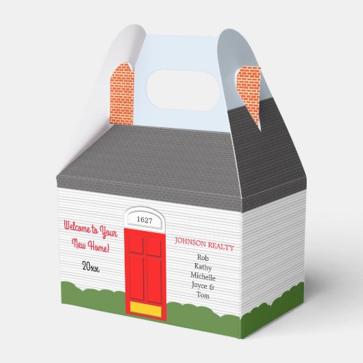 Welkom Home Gepersonaliseerde Housewarming Treat B Bedankdoosjes (Achterkant)