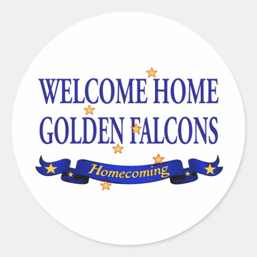 Welkom Home Golden Falcons Ronde Sticker (Voorkant)