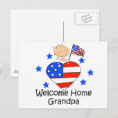 Welkom Home Grandpa Stick Figuur Baby Briefkaart (Voorkant / Achterkant)