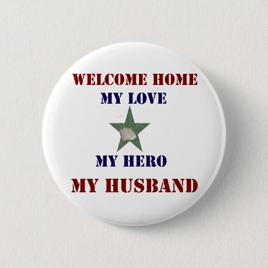 Welkom Home Green Ronde Button 5,7 Cm (Voorkant)