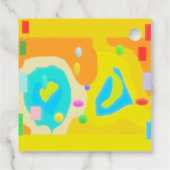 Welkom Home Groeten met kunst afbeelding Bedankjes Labels (Achterkant)