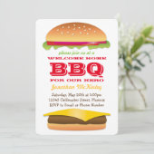 Welkom Home Hero Party Burger en BBQ Kaart (Staand voorkant)