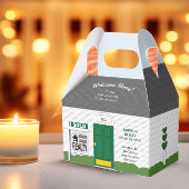 Welkom Home Houten Realtor Logo Groene Deur Bedankdoosjes