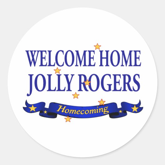 Welkom Home Jolly Rogers Ronde Sticker (Voorkant)