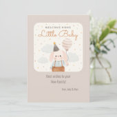 Welkom Home Kleine Baby Kaart (Staand voorkant)
