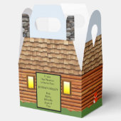 Welkom Home Log Cabin Realtor Gift Box Bedankdoosjes (Geopend)