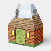 Welkom Home Log Cabin Realtor Gift Box Bedankdoosjes (Voorkant Zijde)