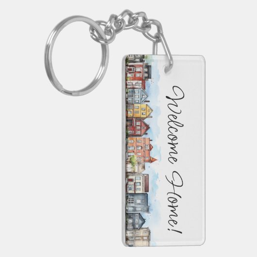 Welkom Home Makelaar Gift Sleutelhanger (Voorkant Links)