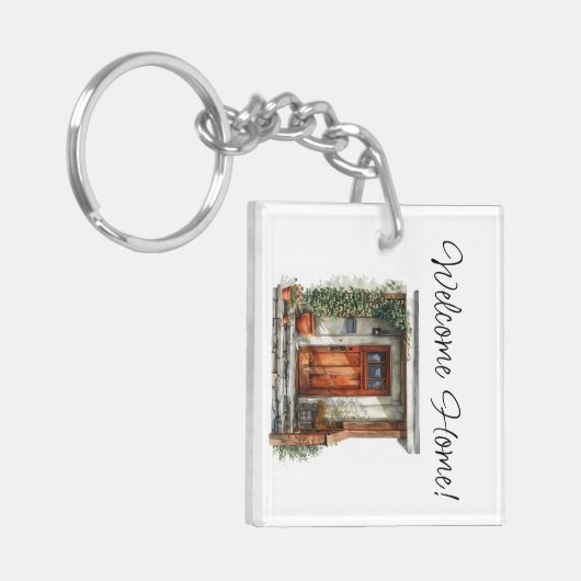 Welkom Home Makelaar Gift Sleutelhanger (Voorkant Links)