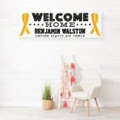 Welkom Home Militair Geel Lint Banner (Insitu)