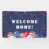 Welkom Home Militair Leger Patriottisch Spandoek (Horizontaal)