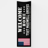 Welkom Home Militaire Banner met de Vlag van de VS (Verticaal)