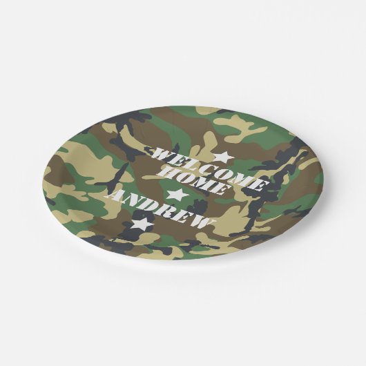 Welkom Home Militaire Leger Deployment Camouflage Papieren Bordje (Gekanteld)