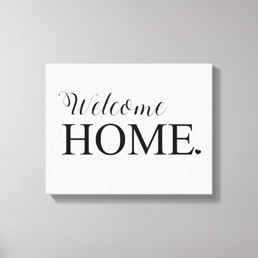 Welkom Home Muur Canvas Afdruk (Voorkant)