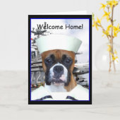 Welkom Home Navy zeiler boxer wenskaart Kaart (Gele Bloem)