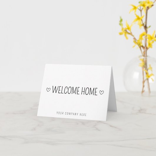 Welkom Home Nieuwe huiseigenaar Vastgoed Kaart (Gele Bloem)