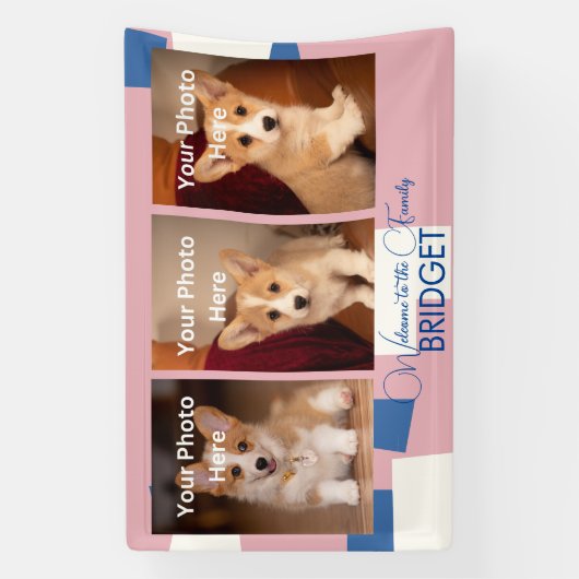 Welkom Home Nieuwe Puppy, Puppy Douche Spandoek (Verticaal)
