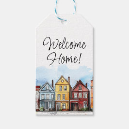 Welkom Home Onroerend goed Home Sluitingsgeschenk Cadeaulabel