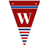 Welkom Home Papa Classic Rood Wit Blauw Strepen Vlaggetjes (Eerste vlag)