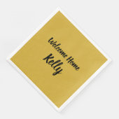 Welkom Home Penseelstreek Script Gold Servet (Hoek)