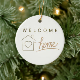 Welkom Home Realtor Eenvoudig Minimalistisch Home  Keramisch Ornament