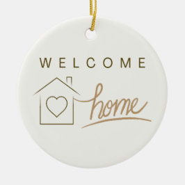Welkom Home Realtor Eenvoudig Minimalistisch Home  Keramisch Ornament