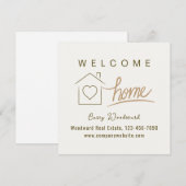 Welkom Home Realtor Gefeliciteerd Minimalist (Voorkant / Achterkant)