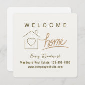 Welkom Home Realtor Gefeliciteerd Minimalist (Voorkant / Achterkant)