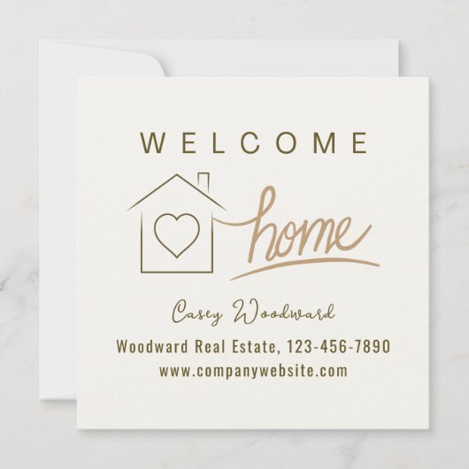 Welkom Home Realtor Gefeliciteerd Minimalist (Voorkant)