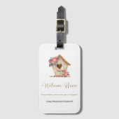 Welkom Home Realtor Gepersonaliseerd Bagagelabel (Voorkant (verticaal))