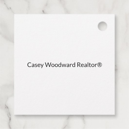 Welkom Home Realtor Gepersonaliseerd Bedankjes Labels (Achterkant)