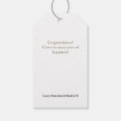 Welkom Home Realtor Gepersonaliseerd Cadeaulabel (Achterkant)