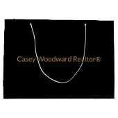 Welkom Home Realtor Gepersonaliseerd in zwarte kle Groot Cadeauzakje (Achterkant)