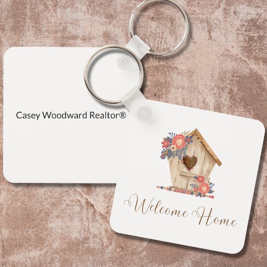 Welkom Home Realtor Gepersonaliseerd Sleutelhanger